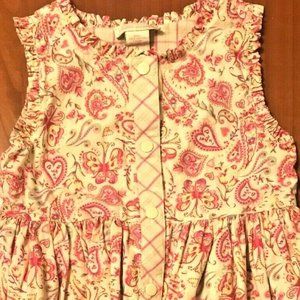 Butterfly Paisley Reversible Dress 100% Cotton